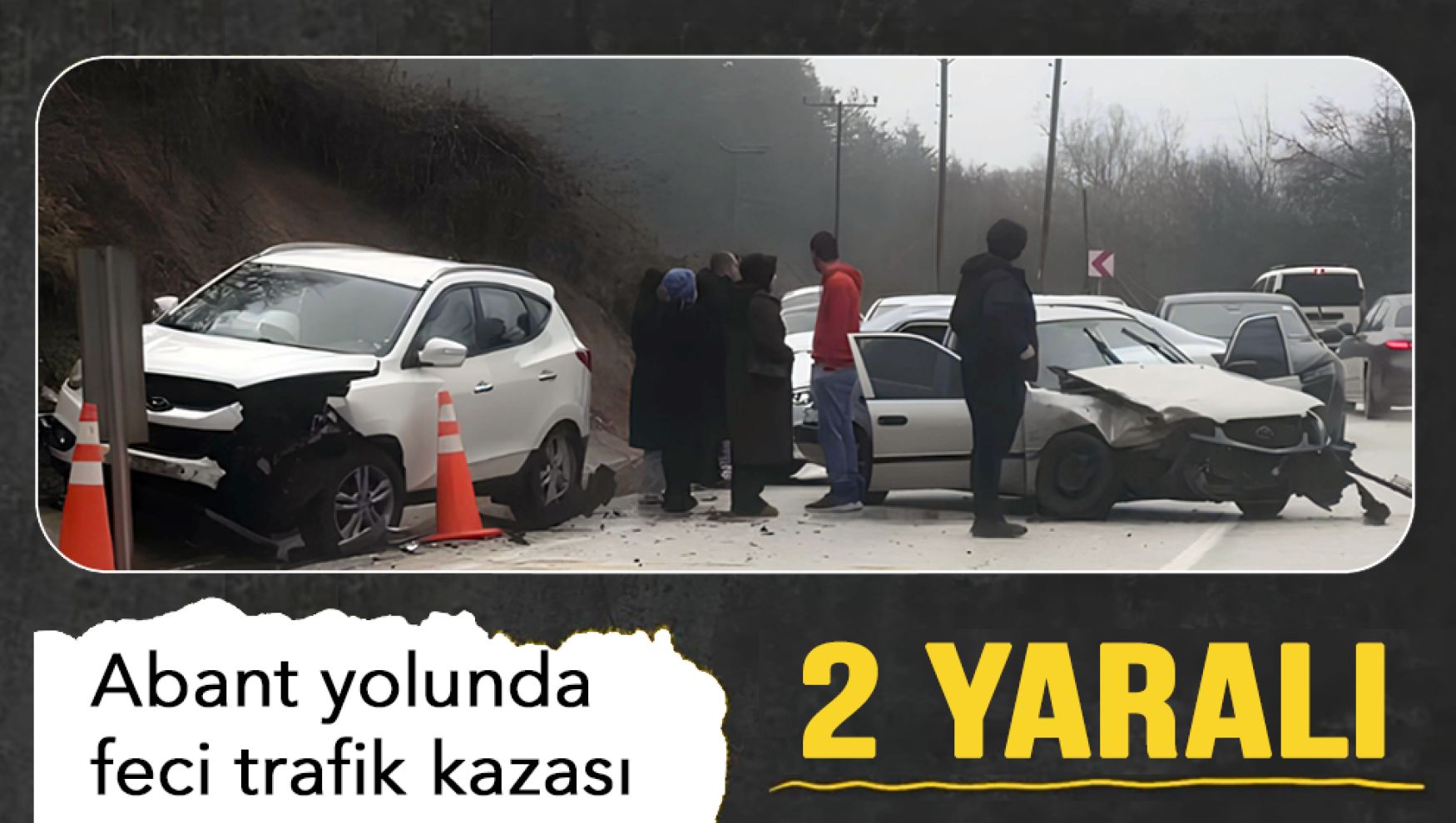 Abant yolunda viraj faciası: 2 yaralı