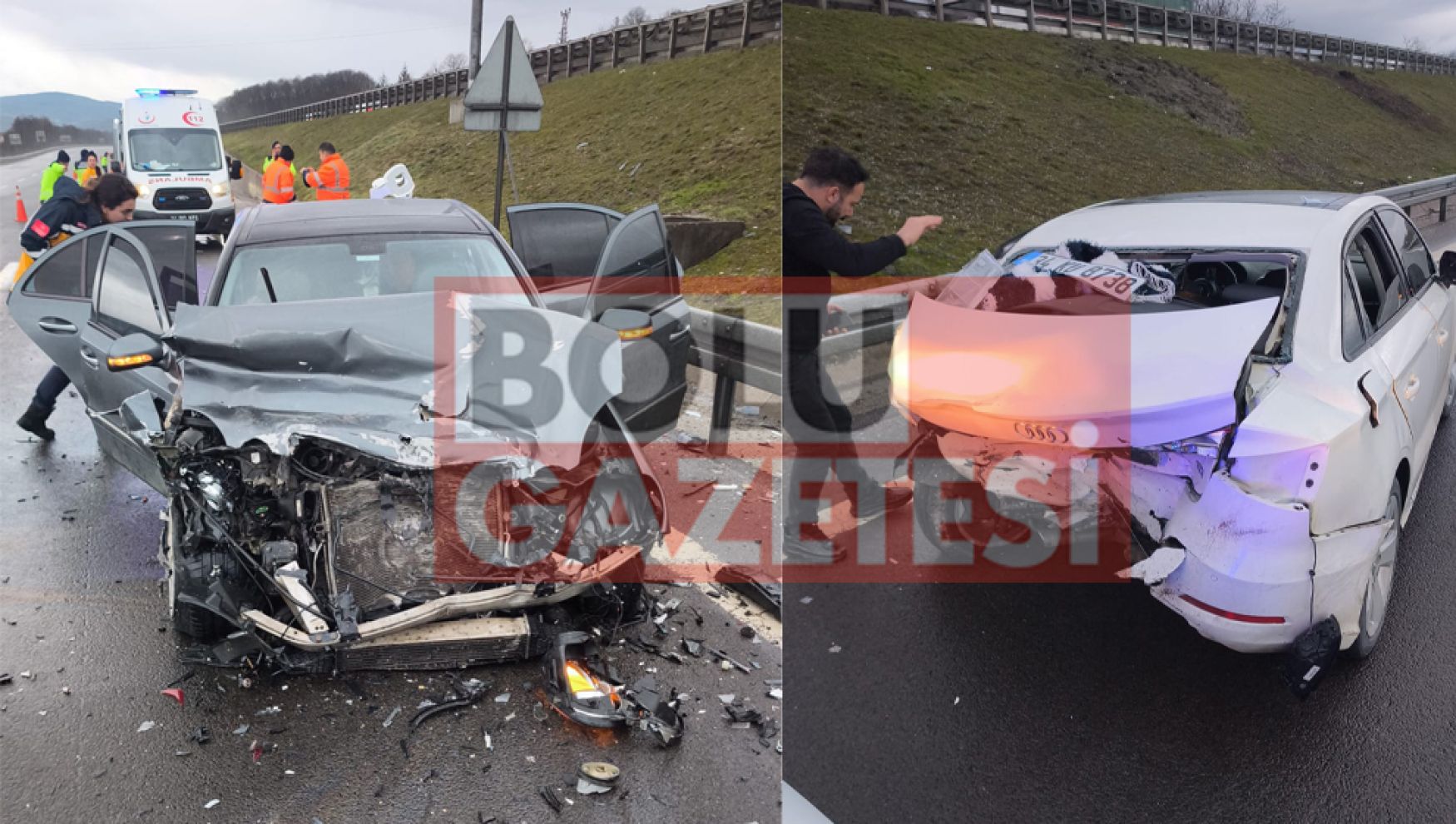 Anadolu Otoyolu Abant Viyadüğü üzerinde zincirleme kaza: 10 yaralı