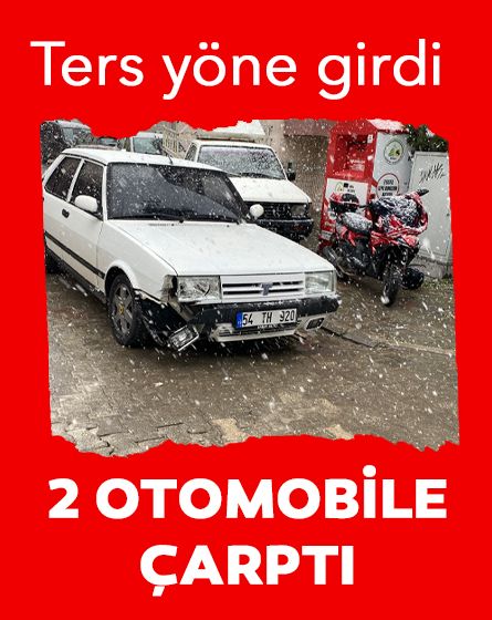 Bolu'da ters yönden giden motosiklet iki otomobile çarptı