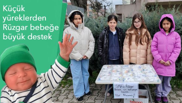 Küçük yüreklerden Rüzgar bebeğe destek