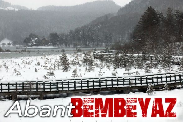 Abant Gölü Milli Parkı beyaza büründü