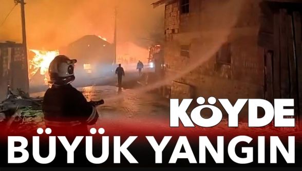 Bolu Gerede'de yangın faciaya dönüştü: 4 ev ve 8 samanlık kullanılamaz hale geldi