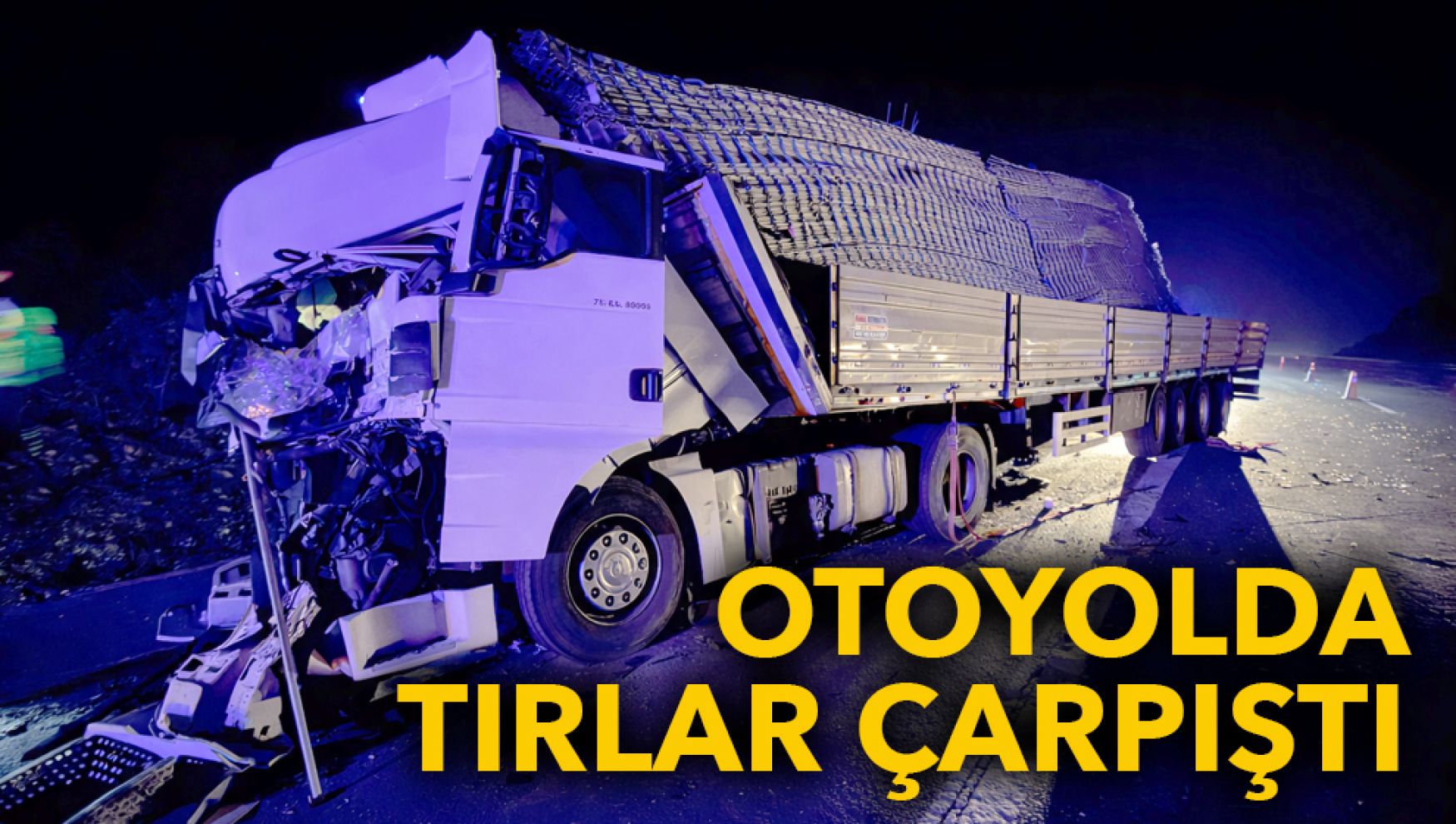 Anadolu Otoyolu'nda iki tır çarpıştı: 1 yaralı