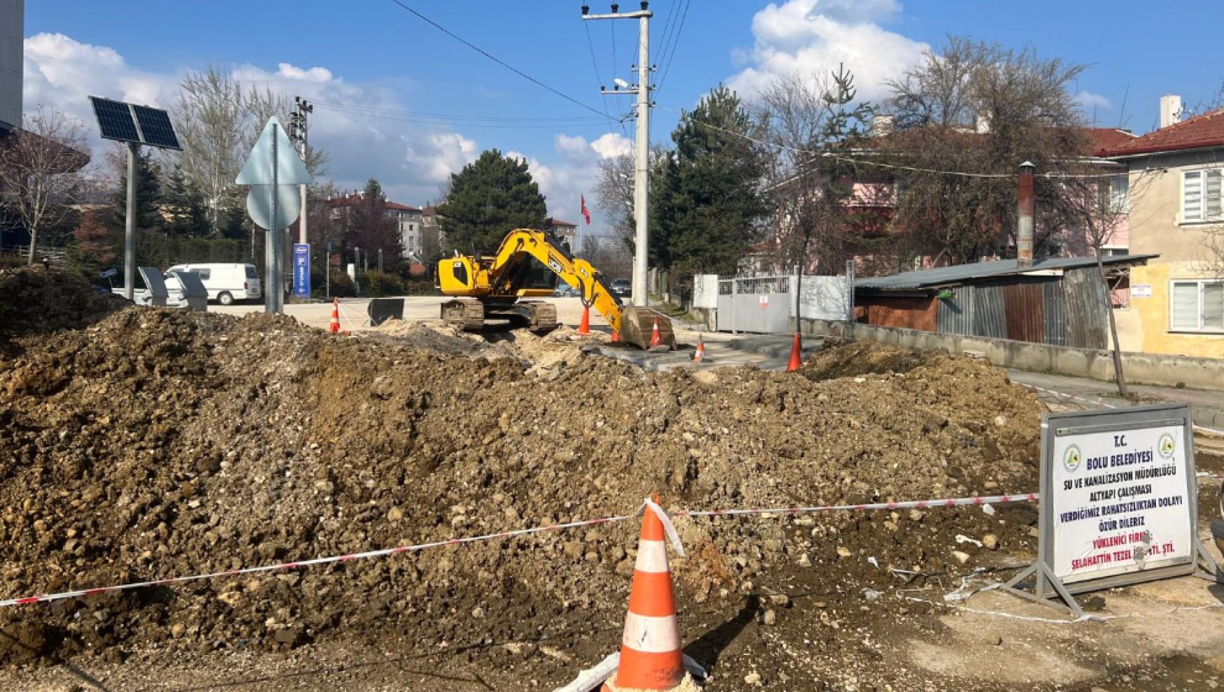 Bolu’da 3 aydır bitmeyen altyapı çalışması tepki çekti