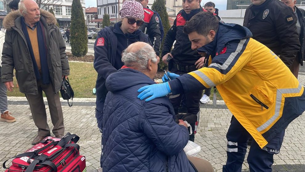 Bolu'da tartıştığı genç tarafından darbedilen yaşlı adam entübe edildi