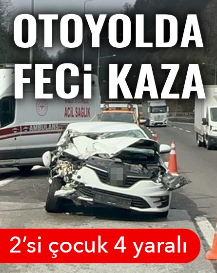 Bolu Dağı'nda kaza: 2'si çocuk 4 yaralı