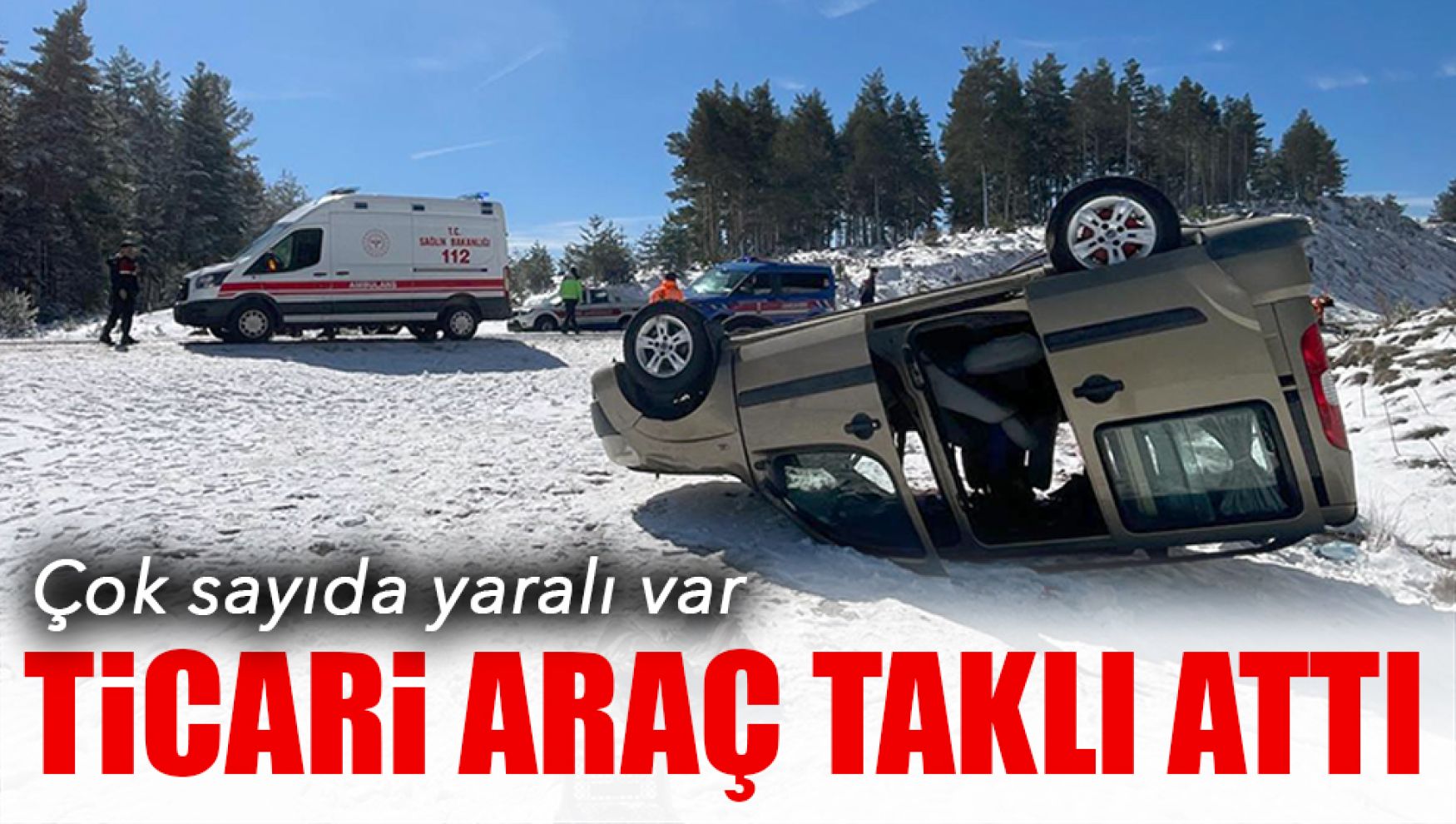 Seben yolunda kaza: Araç takla attı, 3 yaralı