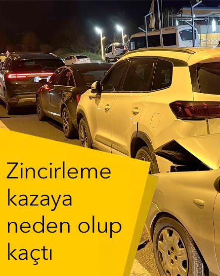 Zincirleme kazaya neden oldu, kaçtı !