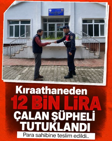 Kıraathaneden 12 bin lira çalan şüpheli Zonguldak'ta yakalandı