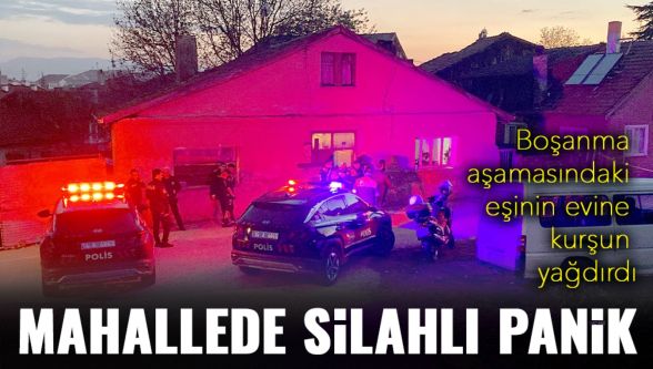 Boşanma aşamasındaki eşinin evine kurşun yağdırdı