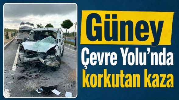 Devrilen araçta sıkıştı, itfaiye kurtardı
