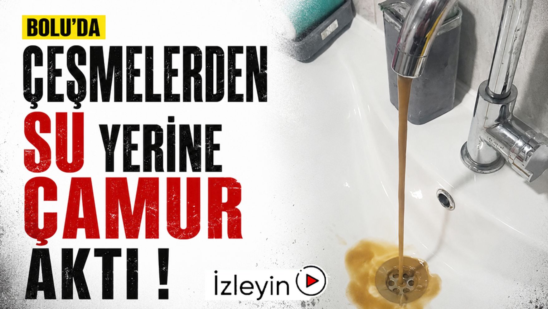 Bolu'da çeşmelerden su yerine çamur aktı! Vatandaş isyan etti
