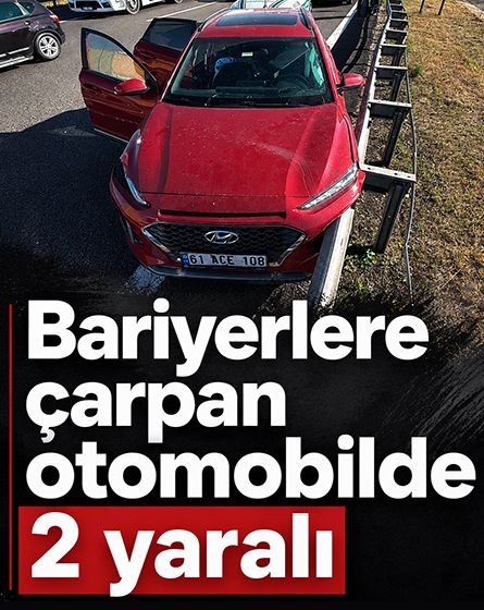 Bolu Dağı Tüneli girişinde bariyerlere çarptı! 2 kişi yaralandı