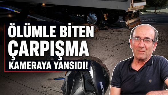 Feci kaza kamerada! Motosiklet ile kamyonet kafa kafaya çarpıştı: 1 ölü, 1 yaralı