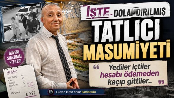Tatlıyı yediler, hesabı ödemeden kayboldular !
