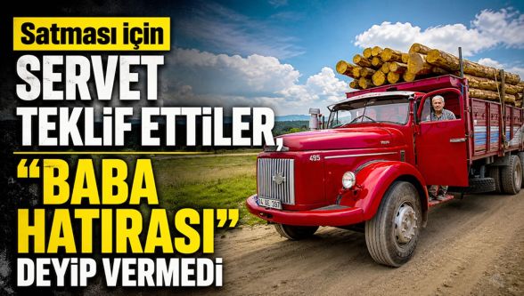 Bolu'da 1963 model kamyonuyla 38 yıldır ekmeğini kazanıyor