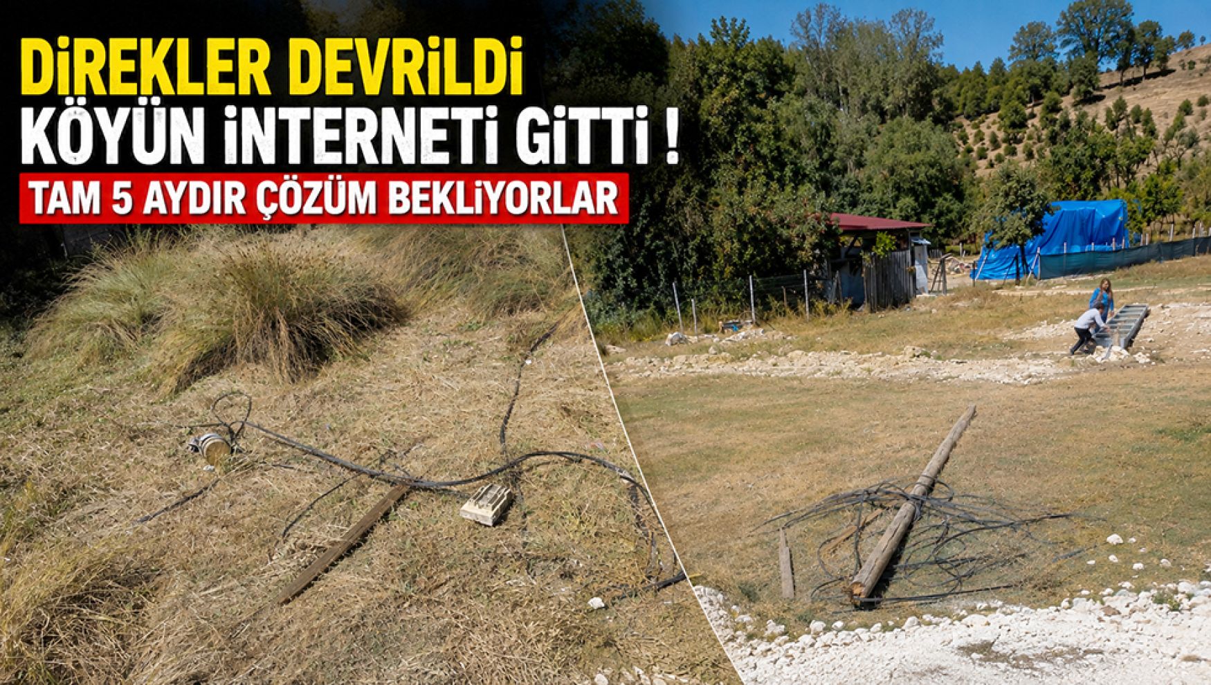 Mudurnu'da 60 haneli köy 5 aydır internetsiz