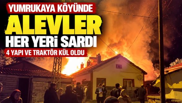 Bolu'da yangın faciası: Ev, ahır, samanlık ve traktör kül oldu