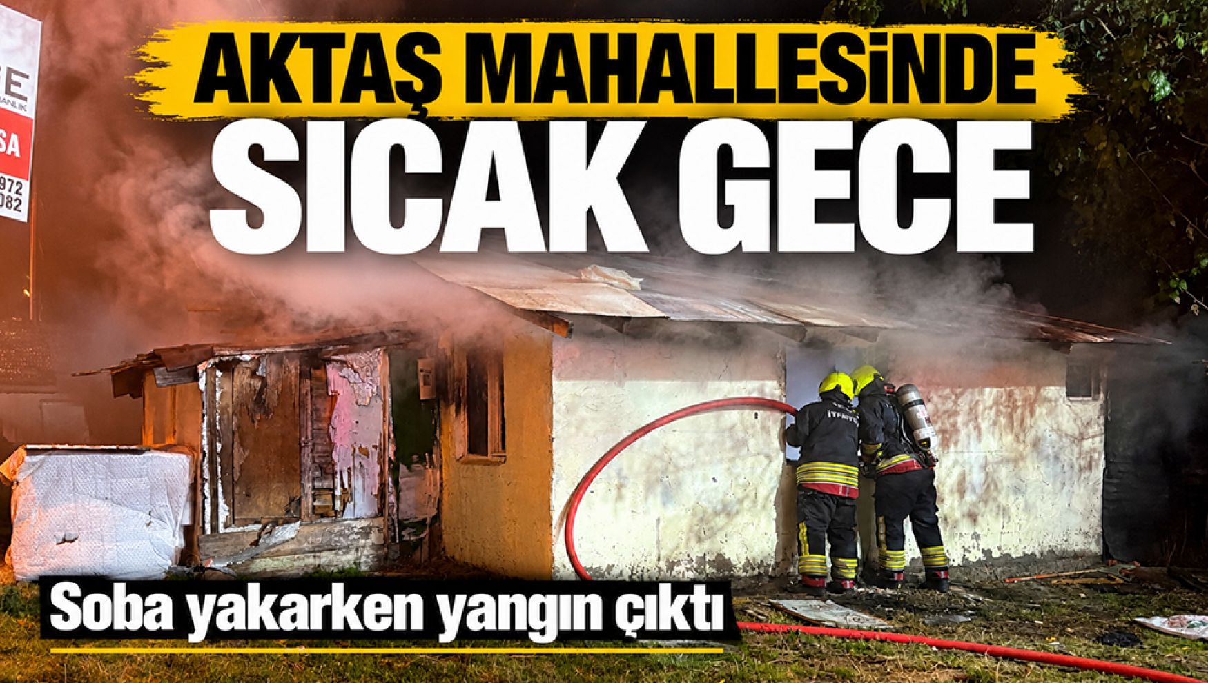 Bolu'da soba yakarken evi ateşe verdi