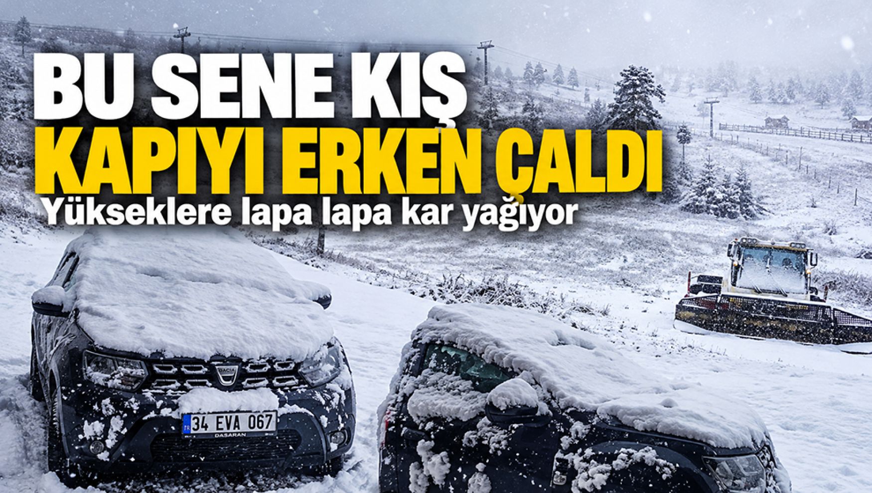 Bolu'ya mevsimin ilk karı düştü!