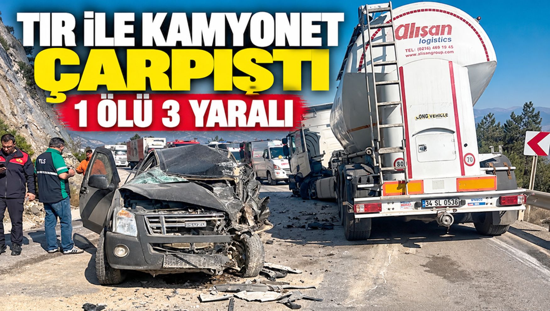 Mudurnu'da feci kaza: Kamyonet sürücüsü hayatını kaybetti