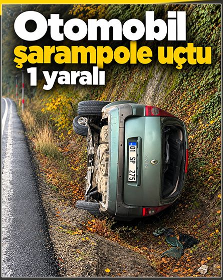 Bolu Dağı'nda otomobil şarampole devrildi! 1 yaralı